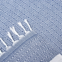 Плед Этель East 100*180см , цв.синий, 80%хлопок, 20% п/э