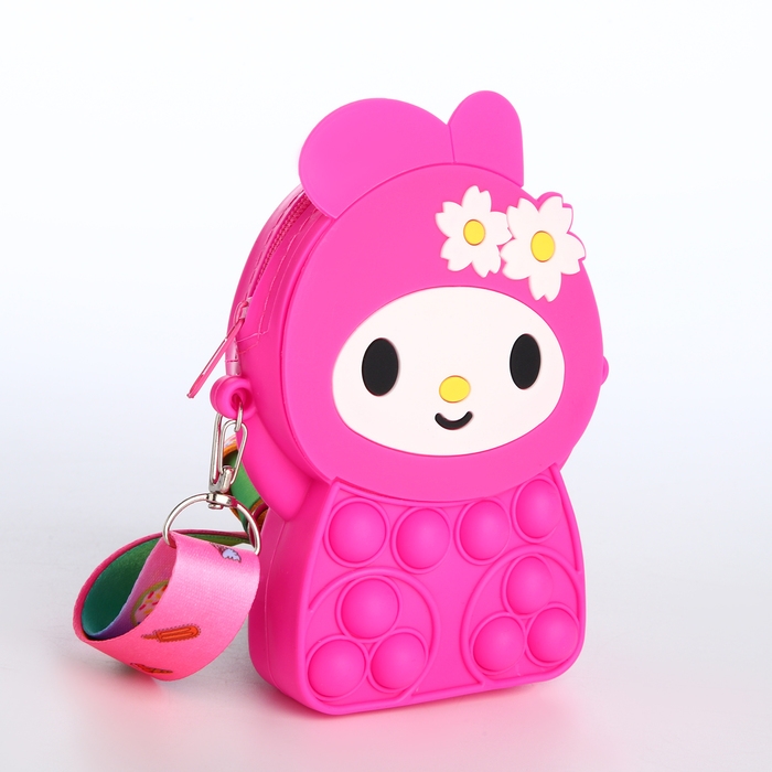 Сумка детская для девочки на молнии &laquo;Выбражулька&raquo;, pop it, цвет малиновый