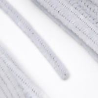 Проволока с ворсом для поделок и декора набор 50 шт., размер 1 шт. 30 &times; 0,6 см, цвет белый