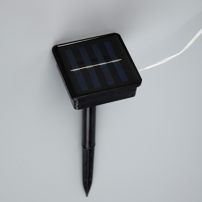 Гирлянда &laquo;Бахрома&raquo; 3 х 0.6 м, IP44, прозрачная нить, 114 LED, свечение мульти, 8 режимов, солнечная батарея