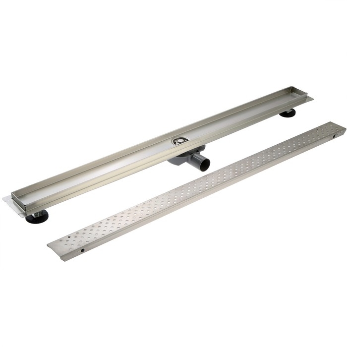 Трап ZEIN, c флaнцeм свободного вращения 360&deg;, 7х120 см, d=40/50 мм, нерж. сталь, сатин