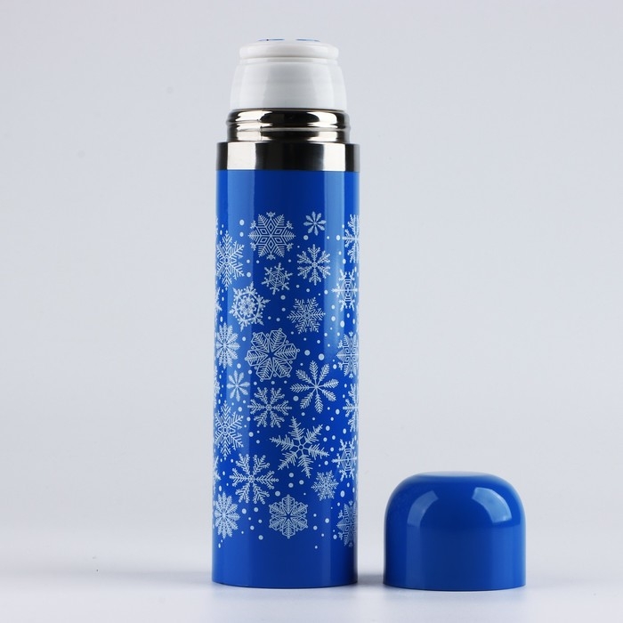 Термос с подвесом "Снежинки", 500 мл