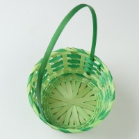 Корзина плетеная, 20,5 &times; 9,5 &times; 33 см, зелёная, бамбук