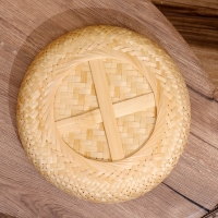 Корзинка плетёная, из бамбука 32х32х7 см