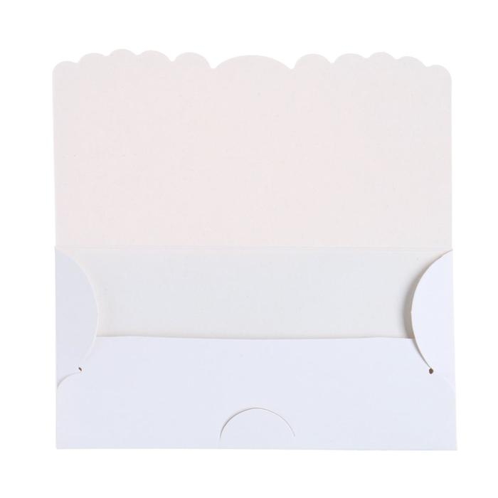 Конверт для денег "С Днём Рождения!" ручная работа, синие цветы, бабочка