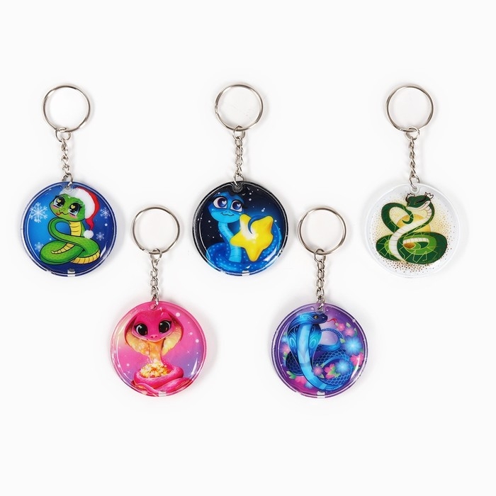 Новогодний брелок с фонариком для ключей &laquo;Новый год: Новогодний&raquo; микс, 5 х 10 см