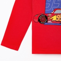 Футболка с длинным рукавом "Тачки", Disney, рост 110-116, красный