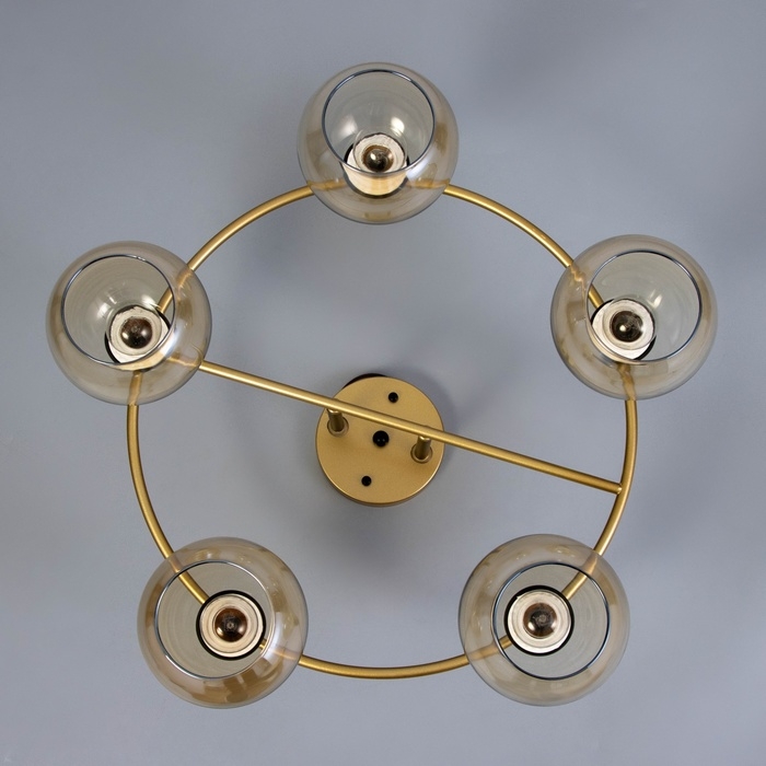 Люстра "Сицилия" 5х60Вт Е27 Золото 55х55х25,5см