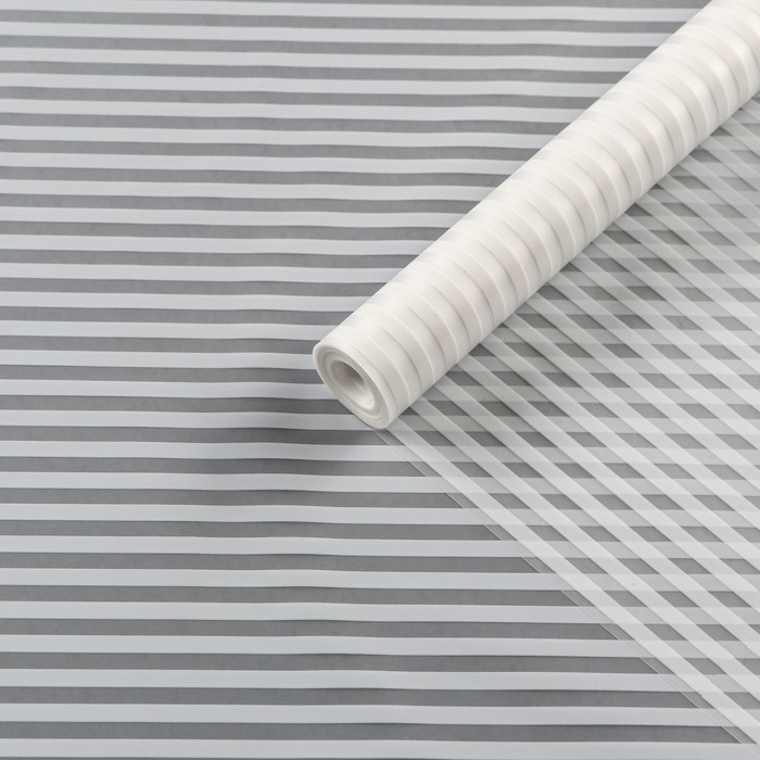 Пленка для цветов, матовая, "Зебра", белый, 0,6 х 9м &plusmn;5%