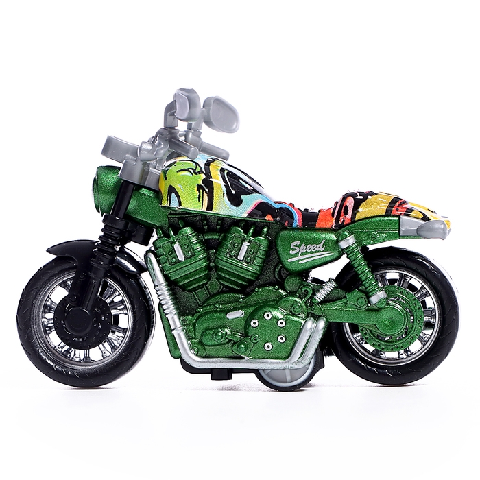 Мотоцикл металлический «Чоппер», цвет МИКС Мотоцикл металлический «Чоппер», цвет МИКС
