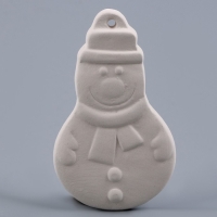 Новый год! Ёлочное украшение под раскраску &laquo;Снеговик&raquo; с подвесом, кисть