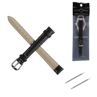 Ремешок для часов "Соломон" 12 мм, натуральная кожа, l-20 см, черный Ремешок для часов "Соломон" 12 мм, натуральная кожа, l-20 см, черный