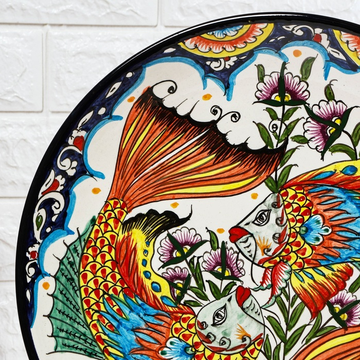 Ляган Риштанская Керамика Ляган Риштанская Керамика "Рыбка", 32 см