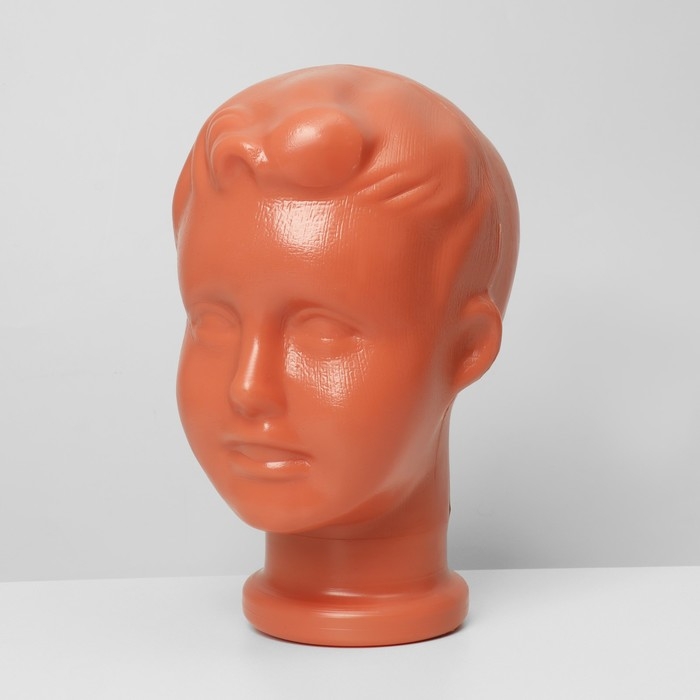 Голова детская &laquo;Мальчик&raquo;, цвет оранжевый