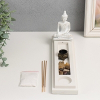 Подставка под благовония "Будда" песок+аромапалочка+камни 29х7х12,2 см Подставка под благовония "Будда" песок+аромапалочка+камни 29х7х12,2 см