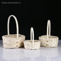Набор корзин 3 шт, 28х18Н8/28, ротанг