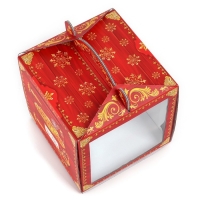 Коробка кондитерская с окном, сундук, &laquo;Новогодняя почта&raquo;, 20 х 20 х 20 см,