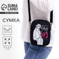 Сумка молодёжная на молнии, цвет чёрный Сумка молодёжная на молнии, цвет чёрный