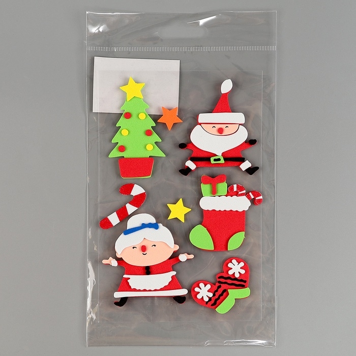 Набор наклеек из EVA "Новый год", 8 шт