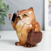 Сувенир полистоун лак "Филин - Бизнесмен" 9,5х6х8,8 см