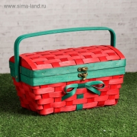 Сундук &laquo;Рождественский&raquo;, с ручкой, 27&times;16&times;21 см, шпон