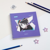 Скетчбук MESHU 150 х 150 мм, 60 листов, на гребне Kawaii, выборочный лак, покрытие Soft-Touch, блок 120 г/м2 Скетчбук MESHU 150 х 150 мм, 60 листов, на гребне Kawaii, выборочный лак, покрытие Soft-Touch, блок 120 г/м2