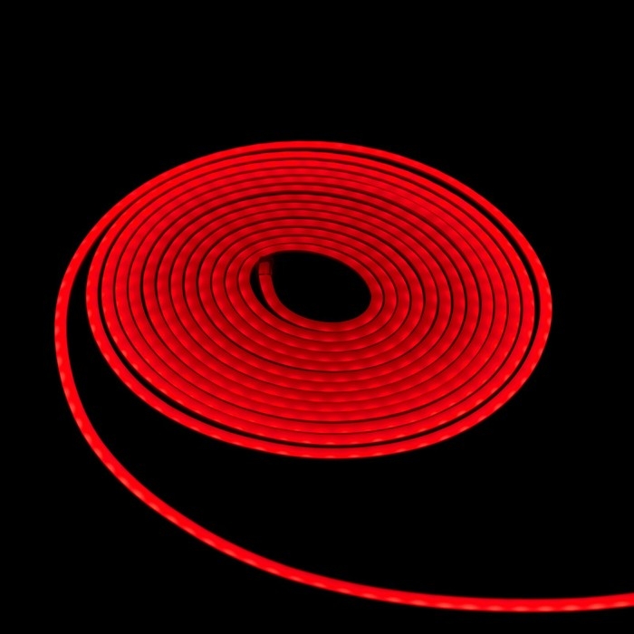 Гибкий неон Luazon Lighting 6 × 12 мм, IP65, 50 м, SMD2835, 120 LED/м, 12 В, свечение красное Гибкий неон Luazon Lighting 6 × 12 мм, IP65, 50 м, SMD2835, 120 LED/м, 12 В, свечение красное