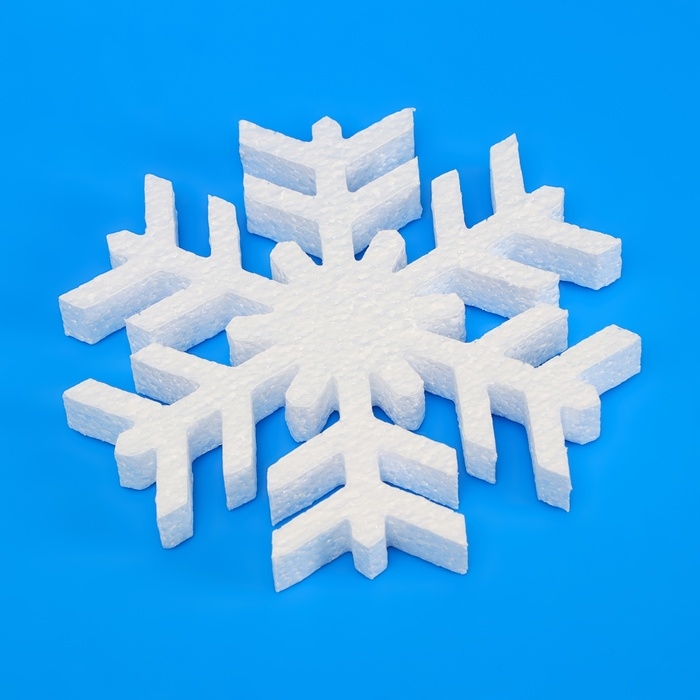 Форма из пенопласта "Снежинка" 18,5х 18,5 х 2 см