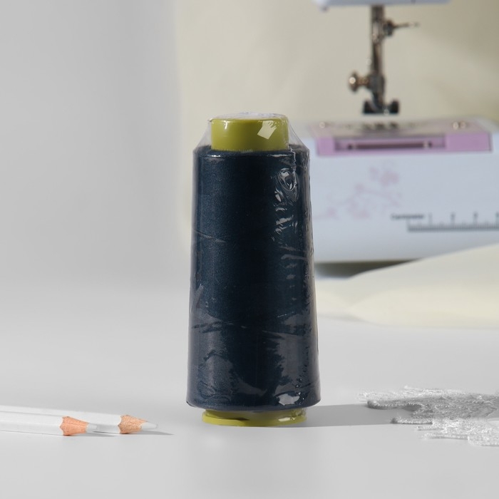 Нитки 40/2, 1500 м, цвет тёмно-синий Нитки 40/2, 1500 м, цвет тёмно-синий