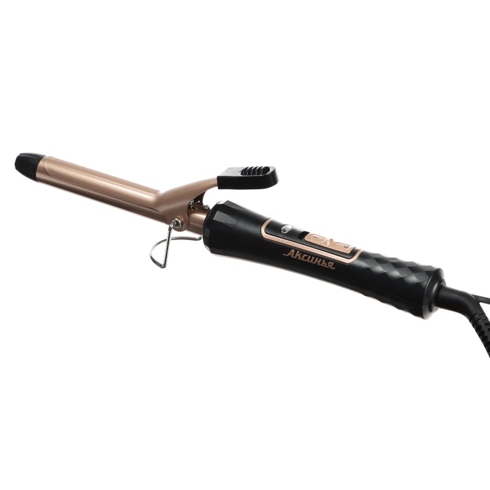 Плойка Аксинья КС-804, 35 Вт, керамическое покрытие, d=19 мм, шнур 1.8 м, чёрно-бежевая Плойка Аксинья КС-804, 35 Вт, керамическое покрытие, d=19 мм, шнур 1.8 м, чёрно-бежевая