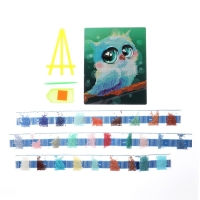 Алмазная мозаика с частичным заполнением на подставке для детей &laquo;Совушка&raquo;