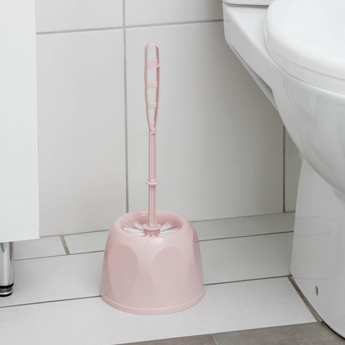 Ёршик для унитаза с подставкой «Блеск. Стандарт», 15×15×39 см, цвет розовый Ёршик для унитаза с подставкой «Блеск. Стандарт», 15×15×39 см, цвет розовый