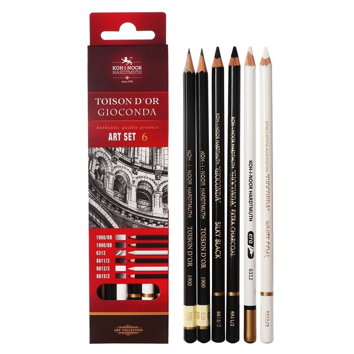 Набор художественный в карандаше K-I-N 9035 TOISON D`OR&GIOCONDA, 6 предм, карт/уп, европодв 1030903 Набор художественный в карандаше K-I-N 9035 TOISON D`OR&GIOCONDA, 6 предм, карт/уп, европодв 1030903