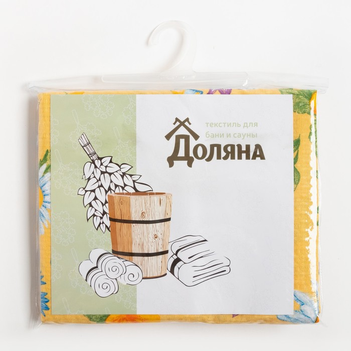 Полотенце для бани Полотенце для бани "Русское поле" 80х 150 см, хлопок вафельное полотно