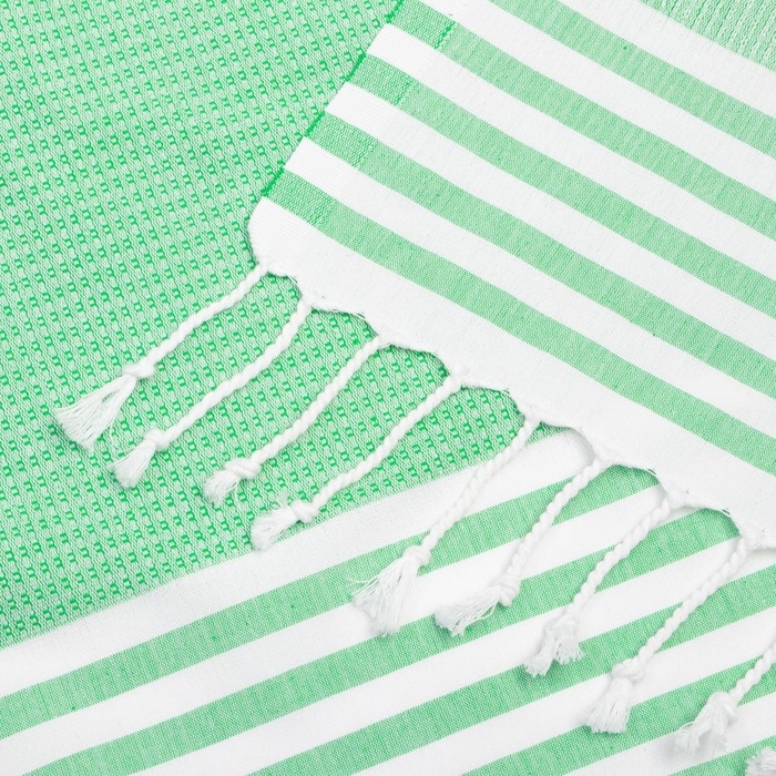 Пештемаль для пляжа, бани, сауны Waffle 100х180 см, салатовый Пештемаль для пляжа, бани, сауны Waffle 100х180 см, салатовый