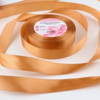Лента атласная, 20 мм &times; 23 &plusmn; 1 м, цвет светло-коричневый №158