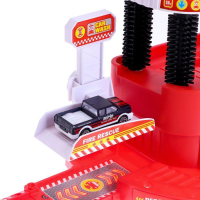 Парковка &laquo;Пожарная станция&raquo;, с автомойкой, свет и звук, машина меняет цвет от воды