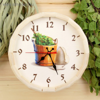 Часы банные бочонок "Добропаровъ. Банные штучки" Часы банные бочонок "Добропаровъ. Банные штучки"