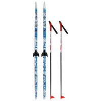 Комплект лыжный: пластиковые лыжи 160 см без насечек, стеклопластиковые палки 120 см, крепления NN75 мм, цвета МИКС Комплект лыжный: пластиковые лыжи 160 см без насечек, стеклопластиковые палки 120 см, крепления NN75 мм, цвета МИКС