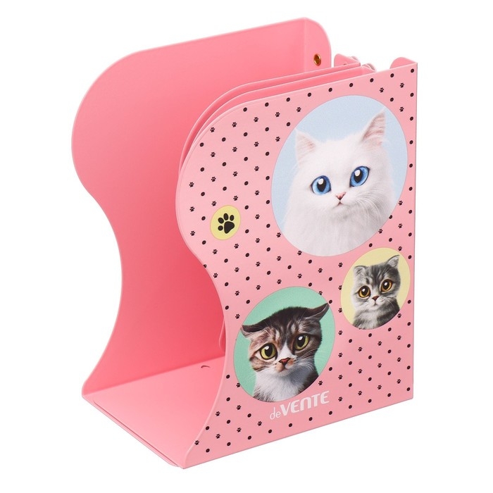 Подставка для книг металлическая deVENTE Need More Cat, 190 х 147 х 90 мм, телескопическая Подставка для книг металлическая deVENTE Need More Cat, 190 х 147 х 90 мм, телескопическая