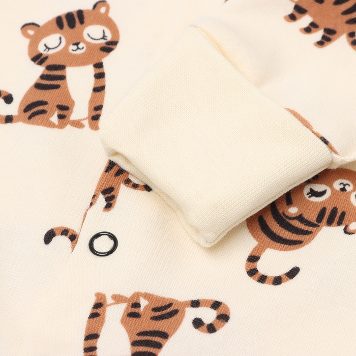 Комбинезон Крошка Я "Тигруля", рост 74-80 см, бежевый