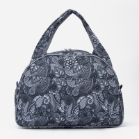 Сумка дорожная женская на молнии, держатель для чемодана, цвет серый