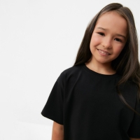 Футболка детская KAFTAN "Basic line", р. 30 (98-104 см), черный Футболка детская KAFTAN "Basic line", р. 30 (98-104 см), черный