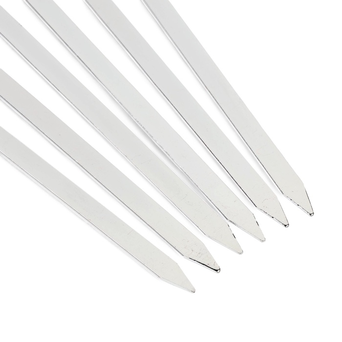 Набор шампуров для шашлыка 6 шт, рукоять - кольцо, ширина - 1 см, 60 см Набор шампуров для шашлыка 6 шт, рукоять - кольцо, ширина - 1 см, 60 см