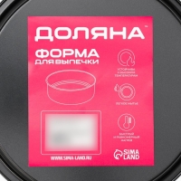 Форма для выпечки Доляна «Жаклин. Круг», 20×2,5 см, антипригарное покрытие, цвет чёрный Форма для выпечки Доляна «Жаклин. Круг», 20×2,5 см, антипригарное покрытие, цвет чёрный