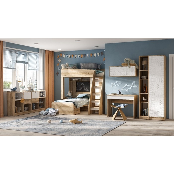 Пенал Киви, 485х500х2038, Белый/Дуб делано