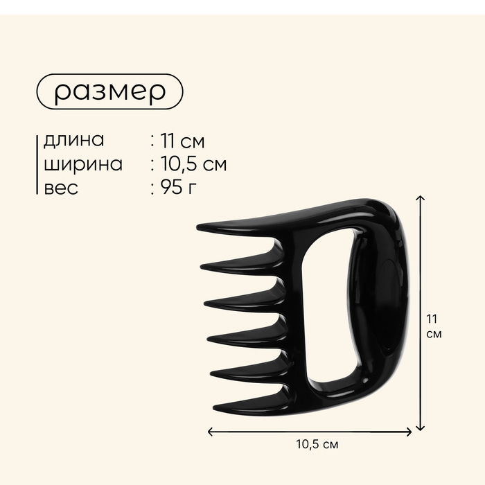 Когти для разделки мяса Maclay, пластик, набор из 2 шт. Когти для разделки мяса Maclay, пластик, набор из 2 шт.