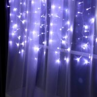 Гирлянда &laquo;Занавес&raquo; 2 &times; 1.5 м, IP20, прозрачная нить, 360 LED, свечение белое, 8 режимов, 220 В