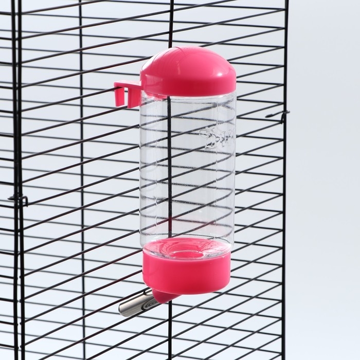 Поилка для клетки, 400 мл, 9 х 6 х 20 см, розовая Поилка для клетки, 400 мл, 9 х 6 х 20 см, розовая