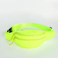 Поясная сумка на молнии, 2 кармана, цвет лимонный